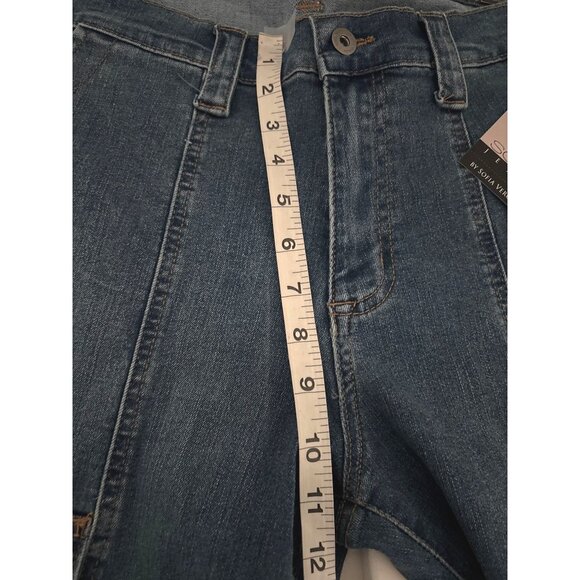 NWT Sofia Jeans 14  Marisol Sculpted Fit  Cargo Denim Stretch Streetwear Utility - Picture 7 of 13